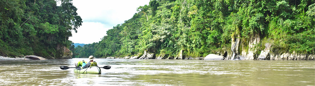 Jungle river rafting in Peru