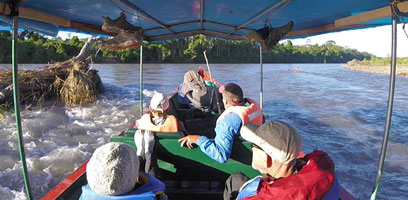 Manu National Park to Boca Colorado Boat Route Map