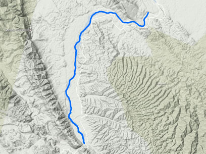 Boca to Laberinto Rafting Expedition 4 Days Terrain Map