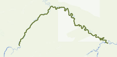 Manu National Park to Boca Colorado Boat Route Map