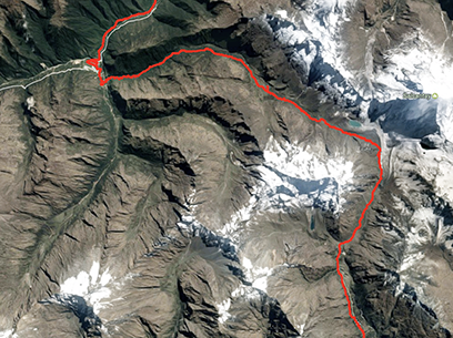 Salkantay Trek Satellite Map